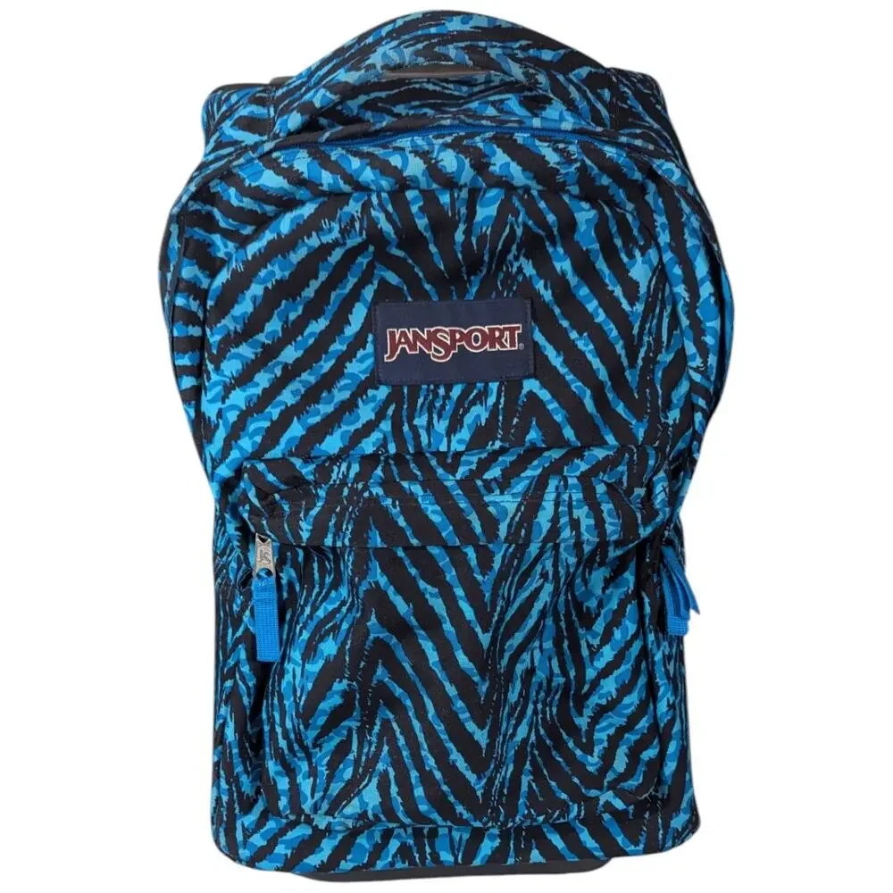 Jansport Wheeled Superbreak Rolling Backpack The 9 Carry Luggage Suitcase Blue